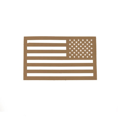 FusionEdge American Flag Patch | Small | Reversed - Coyote Brown